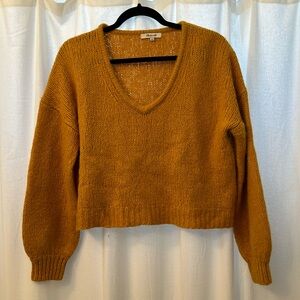 Madewell V neck Cropped Sweater